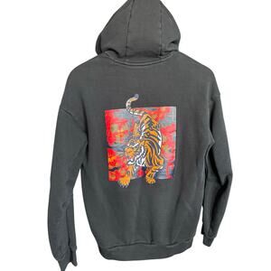 Adidas | S | men's Malaysian hoodie with textured tiger graphic